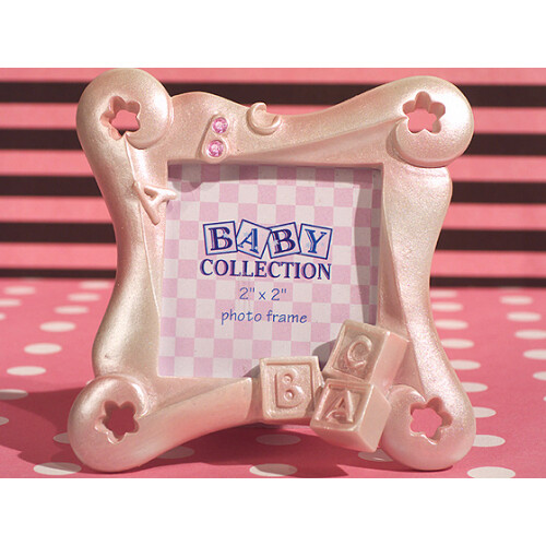 ABC Baby Block Photo Frame - Pink