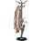 (Black) Coat Stand with Marble Base Jacket Holder Rack 1