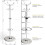 (White) Coat Stand with Marble Base Jacket Holder Rack 5