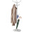 (White) Coat Stand with Marble Base Jacket Holder Rack 1