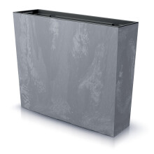 (Grey) Tall Concrete Rectangle Planter Indoor & Outdoor Floor Standing Plant Pot