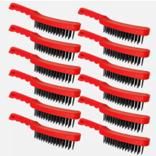 Wire Brush Set 12x Heavy Duty Cleaner Rust Remover Metal Cleaning