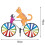 (Black cat, 1) Animal Bicycle Windmill Wheel Spinner Garden Decorations 8