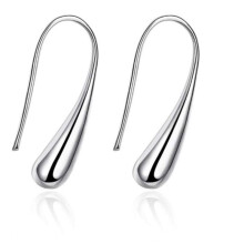 Veile Studios Simple Drop Hook Sterling Silver Tear Earrings