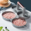 (Double head style, 1) Round Burger Press Meat Beef Barbecue Hamburger Patty Mould 2