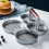 (Double head style, 1) Round Burger Press Meat Beef Barbecue Hamburger Patty Mould 5