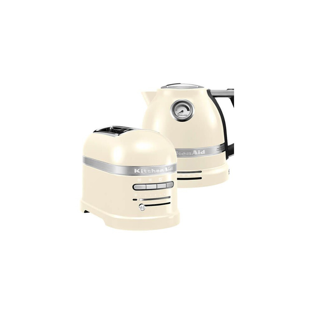 Kitchenaid Cream Artisan Almond 2 Slot Toaster And Kettle Set