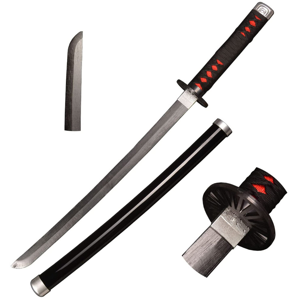 Nextleveluk Demon Slayer Tanjiro Kamado Nichirin Bamboo Blade Cosplay Sword - 103Cm Hand-Painted Larp Replica