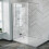 NES Home Samoa 1000mm Wet Room Panel 8mm Tempered Glass & Chrome Support Bar ABS 1