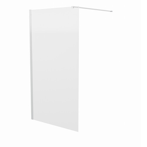 NES Home Samoa 1000mm Wet Room Panel 8mm Tempered Glass & Chrome Support Bar ABS 2