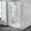 NES Home Samoa 1200mm Wet Room Panel 8mm Tempered Glass & Chrome Support Bar ABS 1