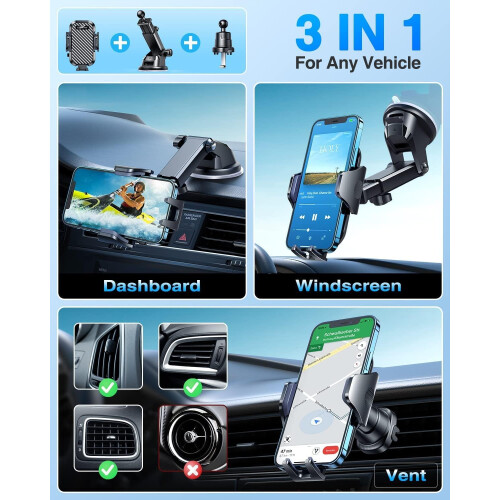VANMASS 2024 BEST Car Phone Holder Rotatable Mobile Phone Mount 1