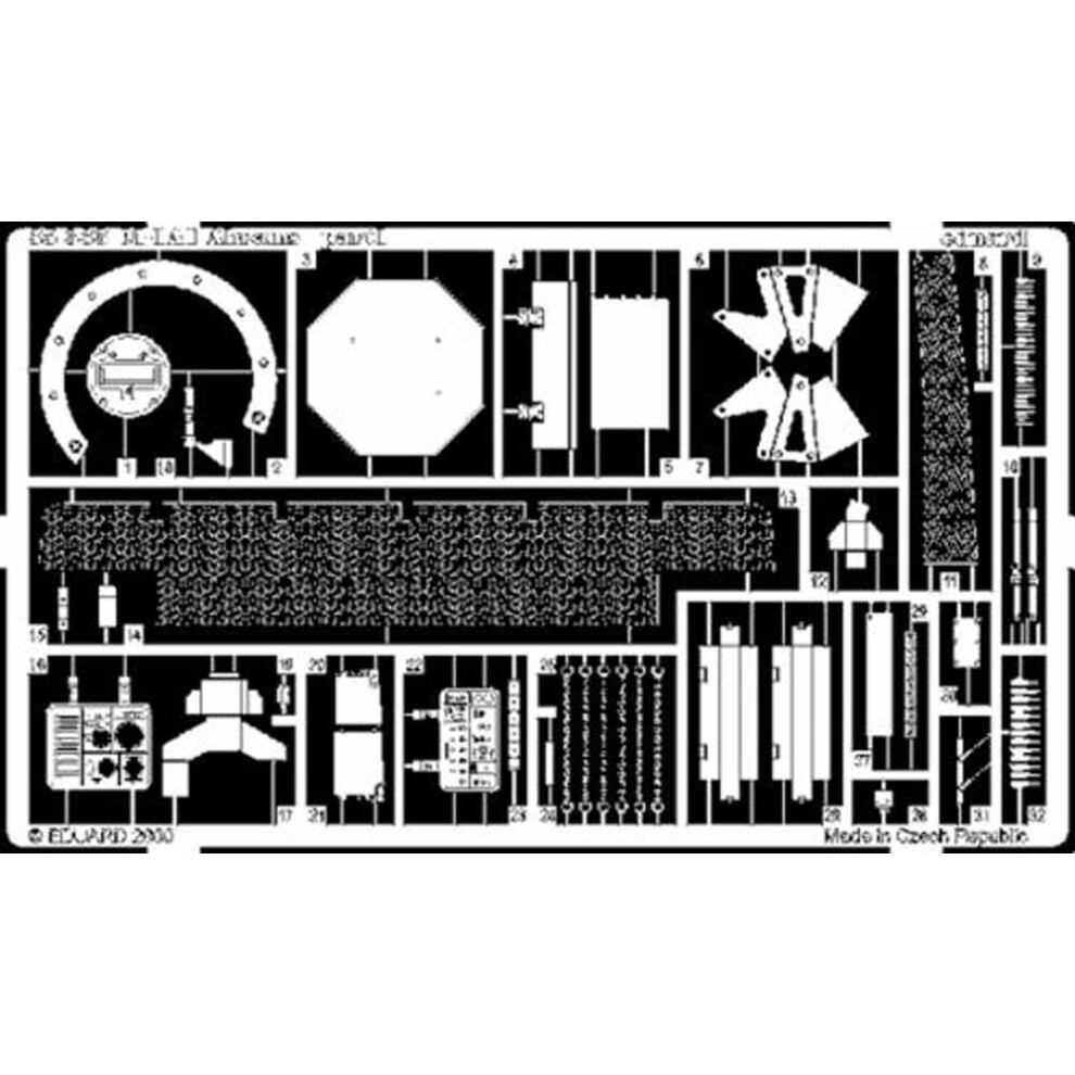 Eduard 35333 1:35 Etched Detailing Set For Tamiya Kits M1a1 Abrams