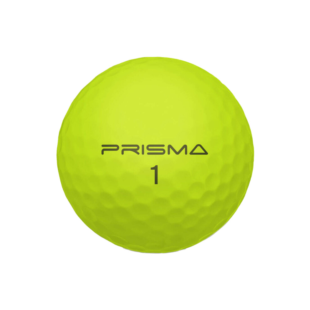 (One Size, Yellow) Masters Prisma Titanium Golf Balls (Pack of 12)