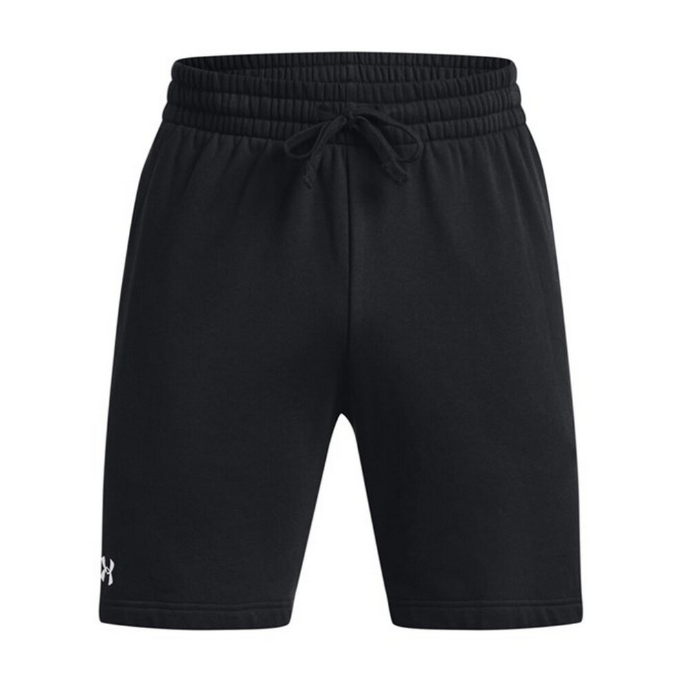 (L R, Black/White) Under Armour Mens Rival Fleece Shorts