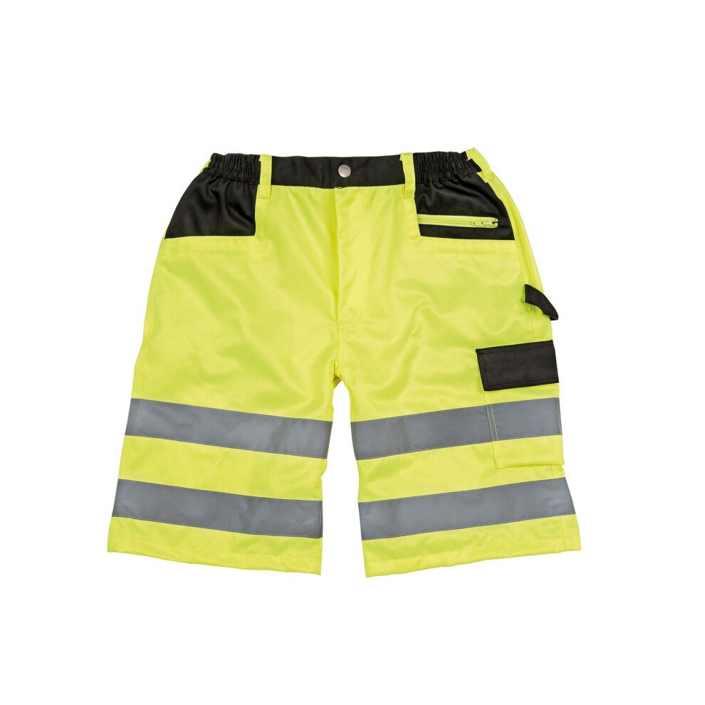 (3XL, Fluorescent Yellow) SAFE-GUARD by Result Mens Safety Cargo Shorts