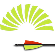 (Neon Yellow) 25 Pack 3 Inch Archery Feathers Real Turkey Fletches Fletching Right-Wing for Bows Arrows Crossbow Bolts