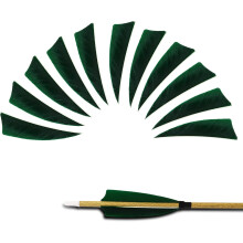 (Dark Green) 25 Pack 3 Inch Archery Feathers Real Turkey Fletches Fletching Right-Wing for Bows Arrows Crossbow Bolts