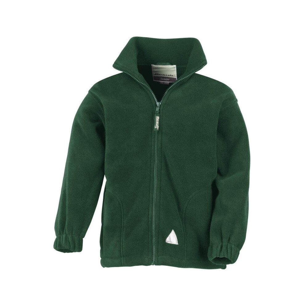 (4/6, Forest Green) Result Childrens/Kids Full Zip Active Anti Pilling Fleece Jacket