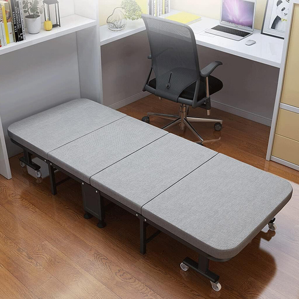 3FT Single Folding Guest Bed With Mattress Portable Foldable Temporary Sleeper