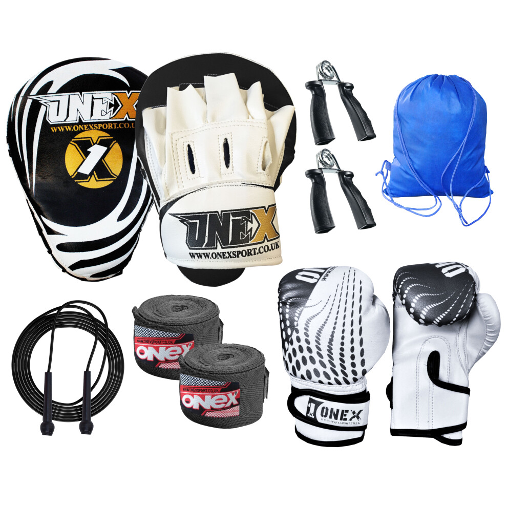 Onex Kids Boxing Gloves Target Focus Pads Gym Exercise Punch Training Set