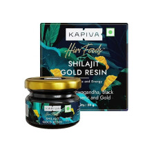 Kapiva Shilajit Gold Resin 20g | Helps in boosting Stamina For Men | Reduces Stress Levels | Contains 24 Carat Gold | 100% Ayurvedic & Safe