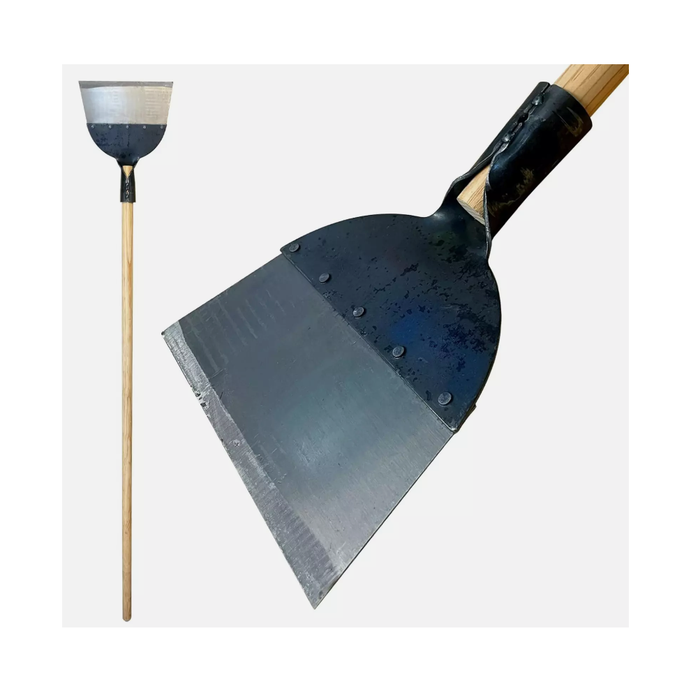 Garden Weed Remover Shovel with Handle Outdoor Cleaning Metal Scraper