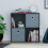 Vida Designs (Black, Grey) Durham 4 Cube Shelf Wood Bookcase with 2 Baskets 6