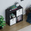 Vida Designs (Black, White) Durham 4 Cube Shelf Wood Bookcase with 2 Baskets 9