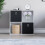 Vida Designs (White, Black) Durham 4 Cube Shelf Wood Bookcase with 2 Baskets 6