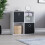 Vida Designs (White, Black) Durham 4 Cube Shelf Wood Bookcase with 2 Baskets 5