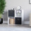Vida Designs (White, Black) Durham 4 Cube Shelf Wood Bookcase with 2 Baskets 7