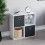 Vida Designs (White, Black) Durham 4 Cube Shelf Wood Bookcase with 2 Baskets 8