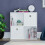 Vida Designs (White, White) Durham 4 Cube Shelf Wood Bookcase with 2 Baskets 6