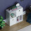 Vida Designs (White, White) Durham 4 Cube Shelf Wood Bookcase with 2 Baskets 9