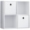 Vida Designs (White, White) Durham 4 Cube Shelf Wood Bookcase with 2 Baskets 1