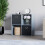 Vida Designs (Grey, Black) Durham 4 Cube Shelf Wood Bookcase with 2 Baskets 7