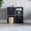 Vida Designs (Grey, Black) Durham 4 Cube Shelf Wood Bookcase with 2 Baskets 6