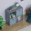 Vida Designs (Grey, Grey) Durham 4 Cube Shelf Wood Bookcase with 2 Baskets 9