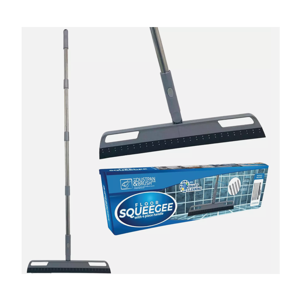 The Dustpan & Brush Store Floor Squeegee Rubber Handle Wipe Wet Room Heavy Duty Industrial Large