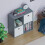 Vida Designs (Grey, White) Durham 4 Cube Shelf Wood Bookcase with 2 Baskets 9