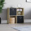 Vida Designs (Oak, Black) Durham 4 Cube Shelf Wood Bookcase with 2 Baskets 5