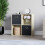 Vida Designs (Oak, Black) Durham 4 Cube Shelf Wood Bookcase with 2 Baskets 7
