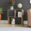 Vida Designs (Dark Wood, Black) Durham 4 Cube Shelf Wood Bookcase with 2 Baskets 7