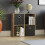 Vida Designs (Dark Wood, Black) Durham 4 Cube Shelf Wood Bookcase with 2 Baskets 5