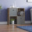 Vida Designs (Dark Wood, Grey) Durham 4 Cube Shelf Wood Bookcase with 2 Baskets 5