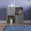 Vida Designs (Dark Wood, Grey) Durham 4 Cube Shelf Wood Bookcase with 2 Baskets 6