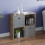 Vida Designs (Dark Wood, Grey) Durham 4 Cube Shelf Wood Bookcase with 2 Baskets 8