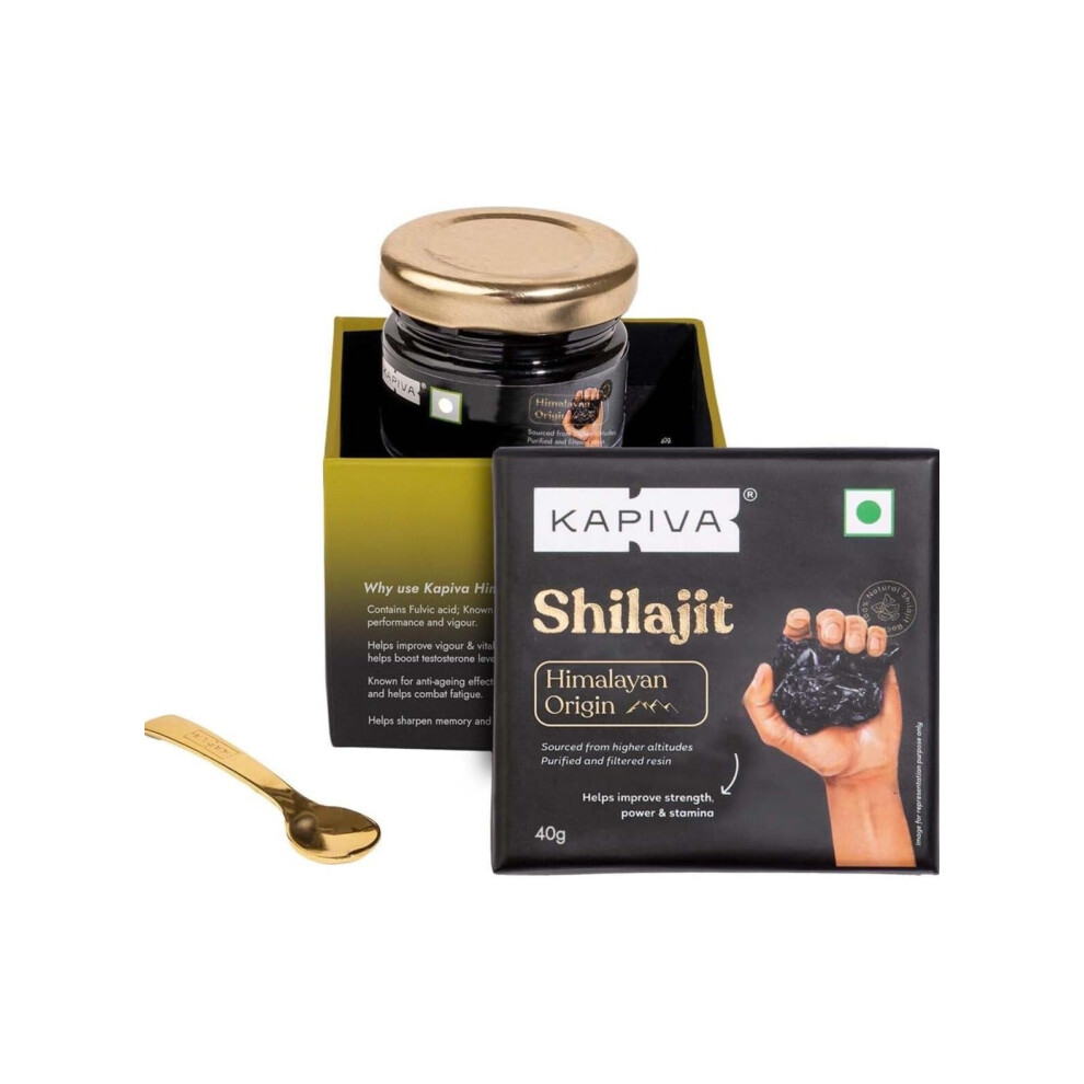 Kapiva Himalayan Shilajit/Shilajeet 40g - For Endurance and Stamina | Energy Booster For Men & Women | Herbal Supplement