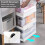 Living And Home (White, Extra Large) 3 Pack Collapsible Storage Box Stackable Plastic Bin 4